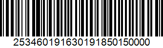 Barcode 253460191630191850150000