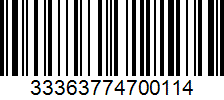 Barcode 33363774700114