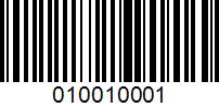 Barcode for 010010001