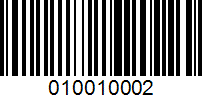 Barcode for 010010002