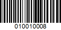 Barcode for 010010008