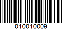 Barcode for 010010009