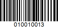 Barcode for 010010013