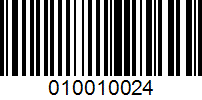 Barcode for 010010024