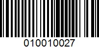 Barcode for 010010027