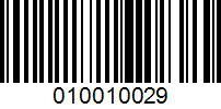 Barcode for 010010029