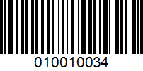 Barcode for 010010034