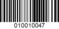 Barcode for 010010047