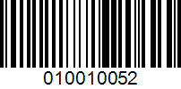 Barcode for 010010052