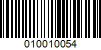 Barcode for 010010054