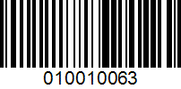 Barcode for 010010063