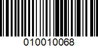 Barcode for 010010068