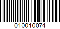 Barcode for 010010074