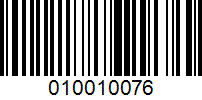 Barcode for 010010076