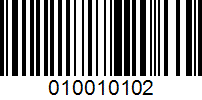 Barcode for 010010102