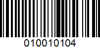 Barcode for 010010104