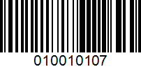 Barcode for 010010107