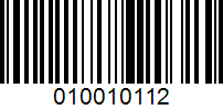 Barcode for 010010112