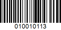 Barcode for 010010113