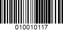 Barcode for 010010117