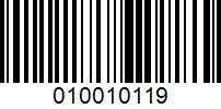 Barcode for 010010119