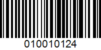 Barcode for 010010124