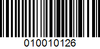 Barcode for 010010126