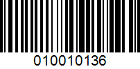 Barcode for 010010136