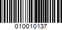 Barcode for 010010137