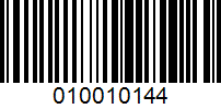 Barcode for 010010144