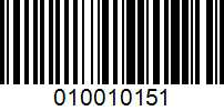 Barcode for 010010151