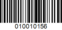 Barcode for 010010156