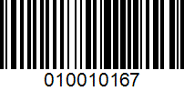 Barcode for 010010167