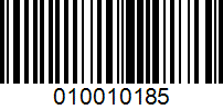 Barcode for 010010185