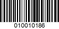 Barcode for 010010186