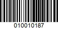 Barcode for 010010187