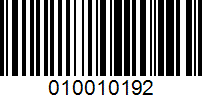 Barcode for 010010192