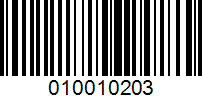 Barcode for 010010203