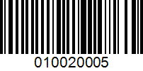 Barcode for 010020005