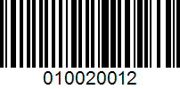 Barcode for 010020012