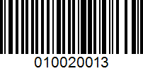 Barcode for 010020013