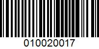 Barcode for 010020017