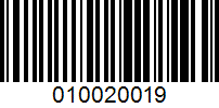 Barcode for 010020019