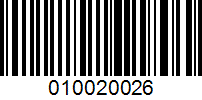 Barcode for 010020026