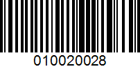 Barcode for 010020028