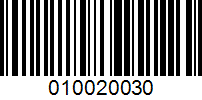 Barcode for 010020030