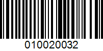 Barcode for 010020032