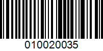 Barcode for 010020035