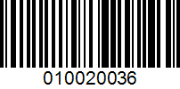 Barcode for 010020036