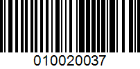 Barcode for 010020037